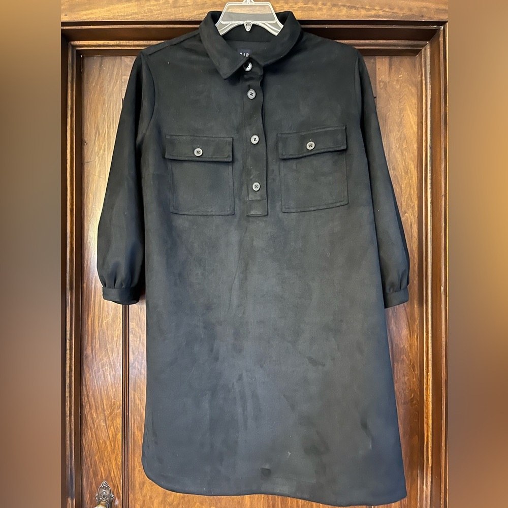 GAP Faux Suede Shirt Dress